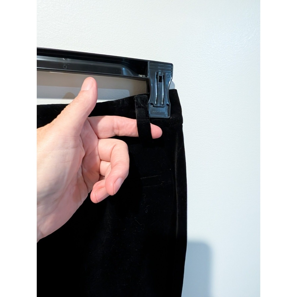 Lauren Ralph Lauren Black‎ Label High Rise Stretch Velvet  Trouser SIZE 4 Black - Picture 5 of 16